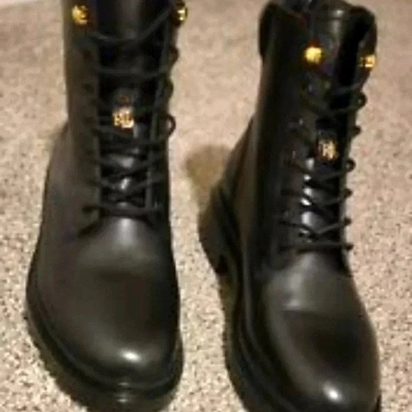Lauren Ralph Lauren Women's Combat Boots Size 5.5 Black - Picture 4 of 6